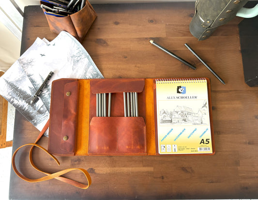 Leather Sketchbook Cover