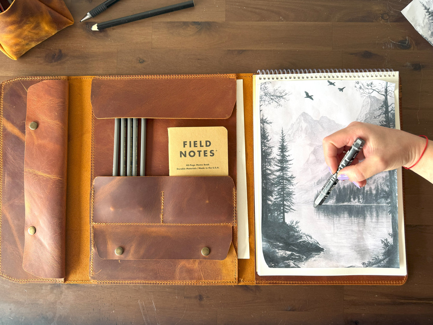 Leather Sketchbook Cover