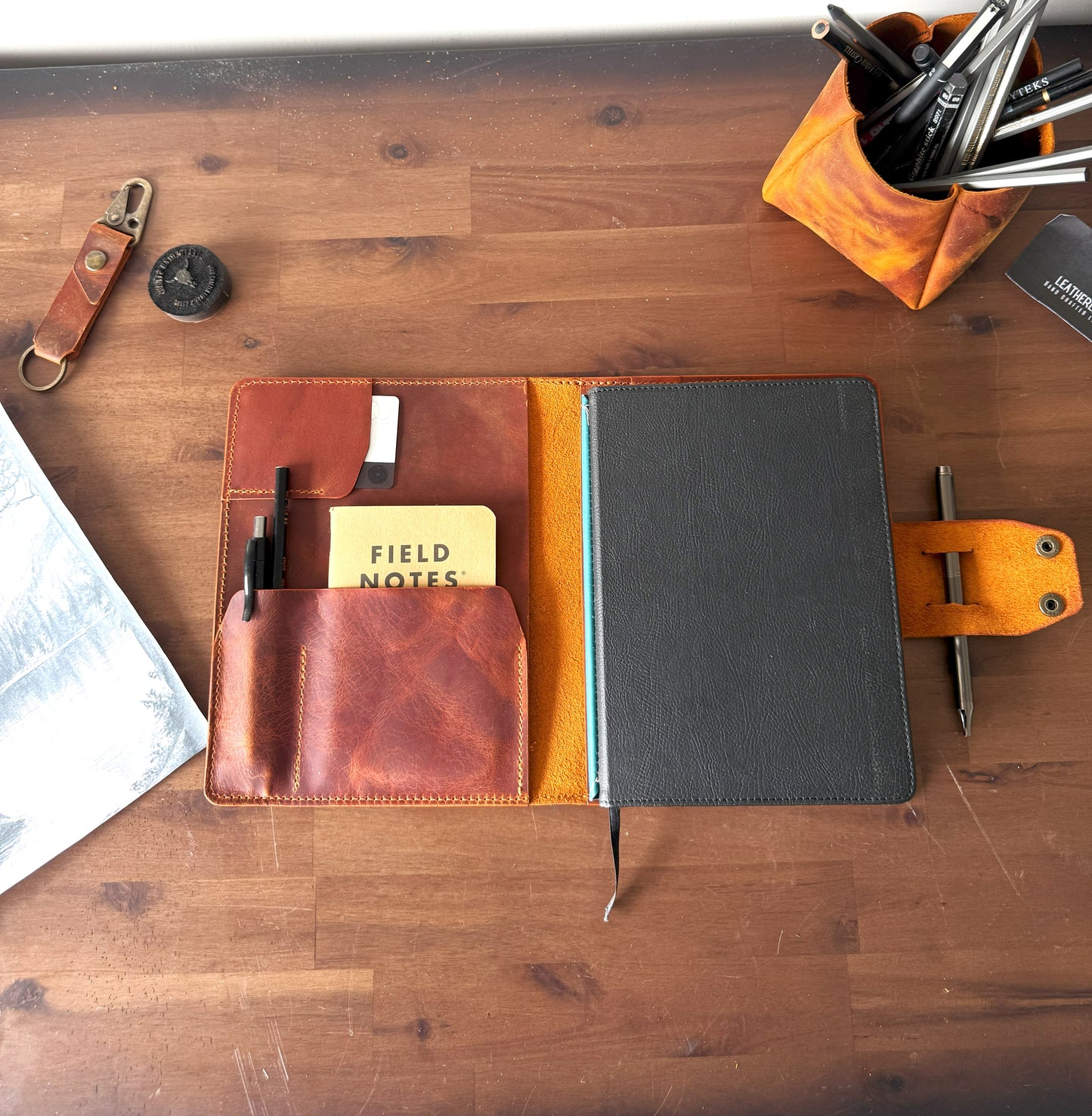 Personalized A5 Leather Journal Cover