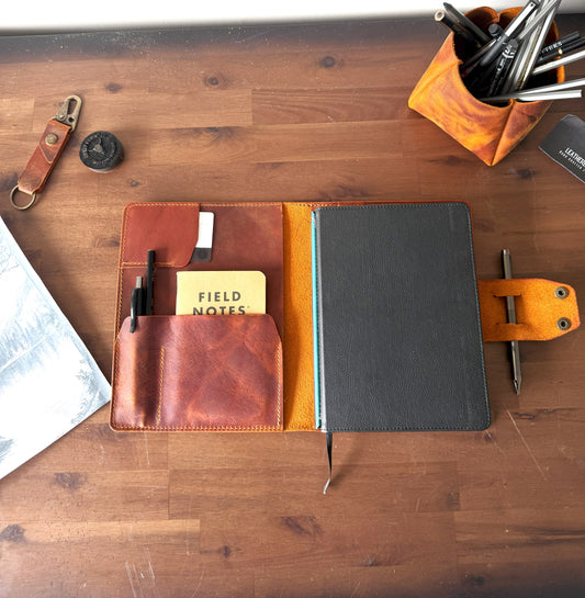 Personalized A5 Leather Journal Cover