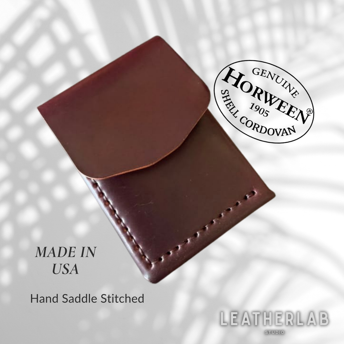 Horween® Shell Cordovan Leather Cash Wallet | Handmade Minimalist Front Pocket Wallet