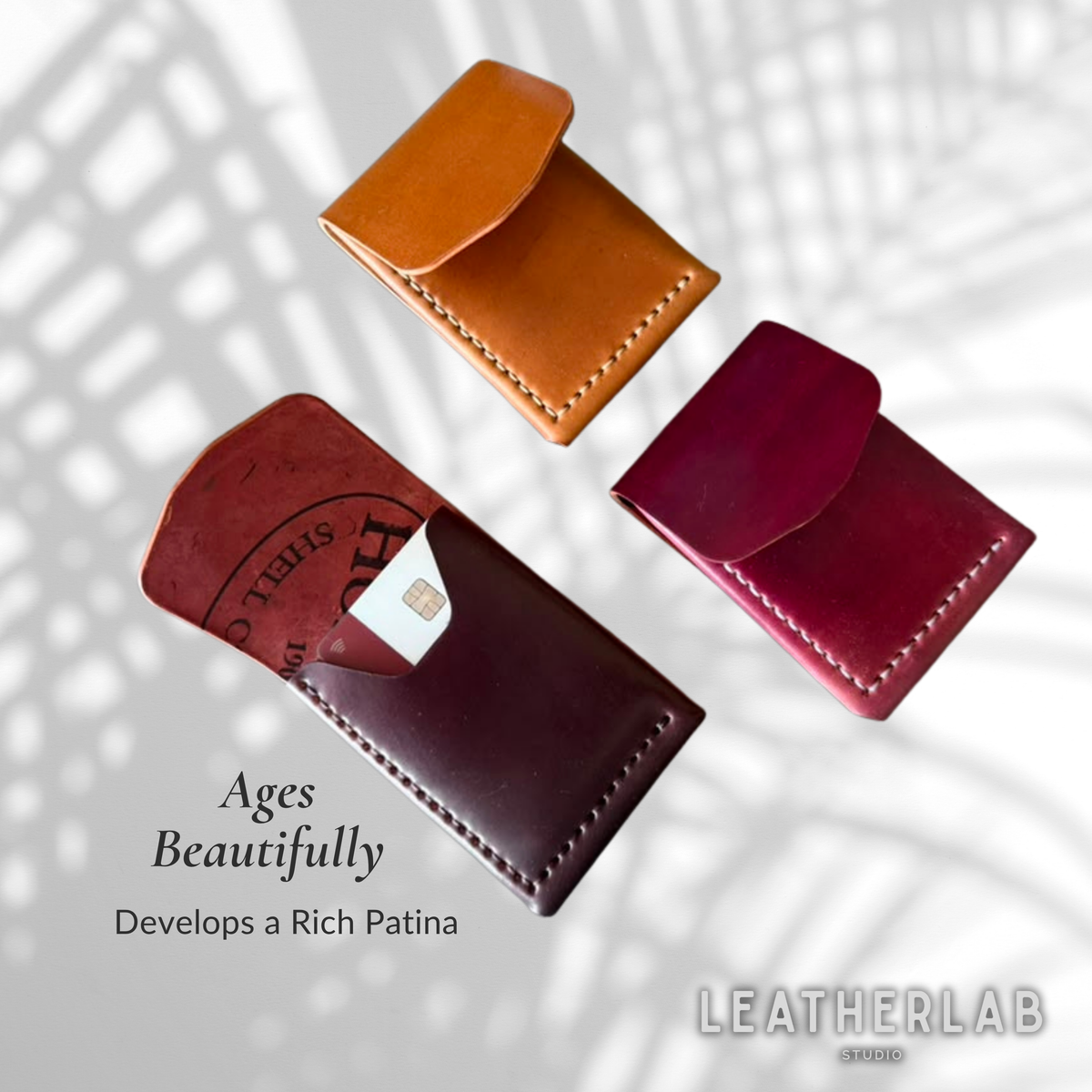 Horween® Shell Cordovan Leather Cash Wallet | Handmade Minimalist Front Pocket Wallet